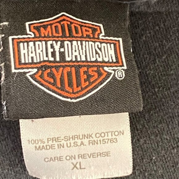 Vintage Harley Davidson Long Sleeve Tee Bourbeuse Valley Ridge Mo. Rt 66 Mens XL - Picture 9 of 10